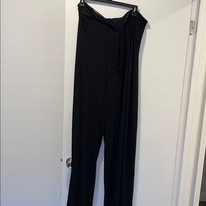 MOVING  SALE Black foil jersey jumpsuit